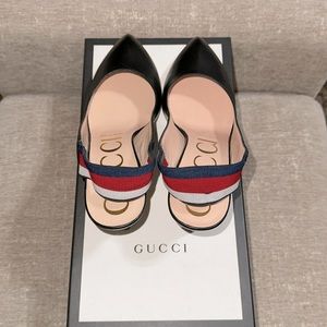 Brand new Gucci Sylvie slingback pumps size 6.